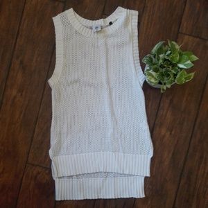 CAbi White Woven Tank XS